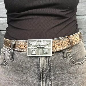 Silver eagle USA 1776 belt buckle